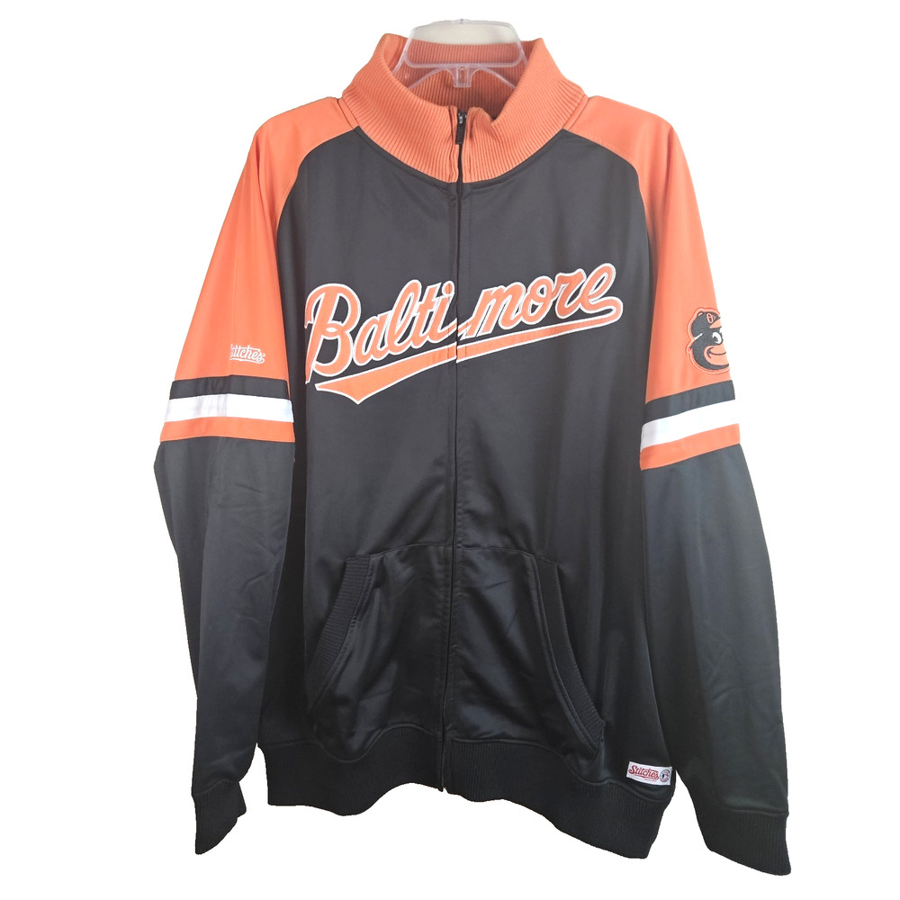 New Stitches Baltimore Orioles Jacket mens Size XL Black Orange Jacket NWOT MLB